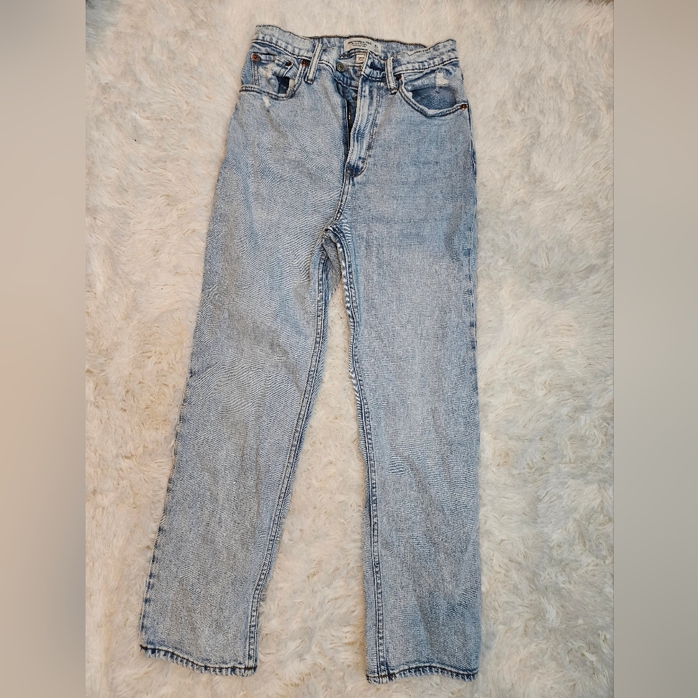 Abercrombie & Fitch Blue Straight Leg Jeans